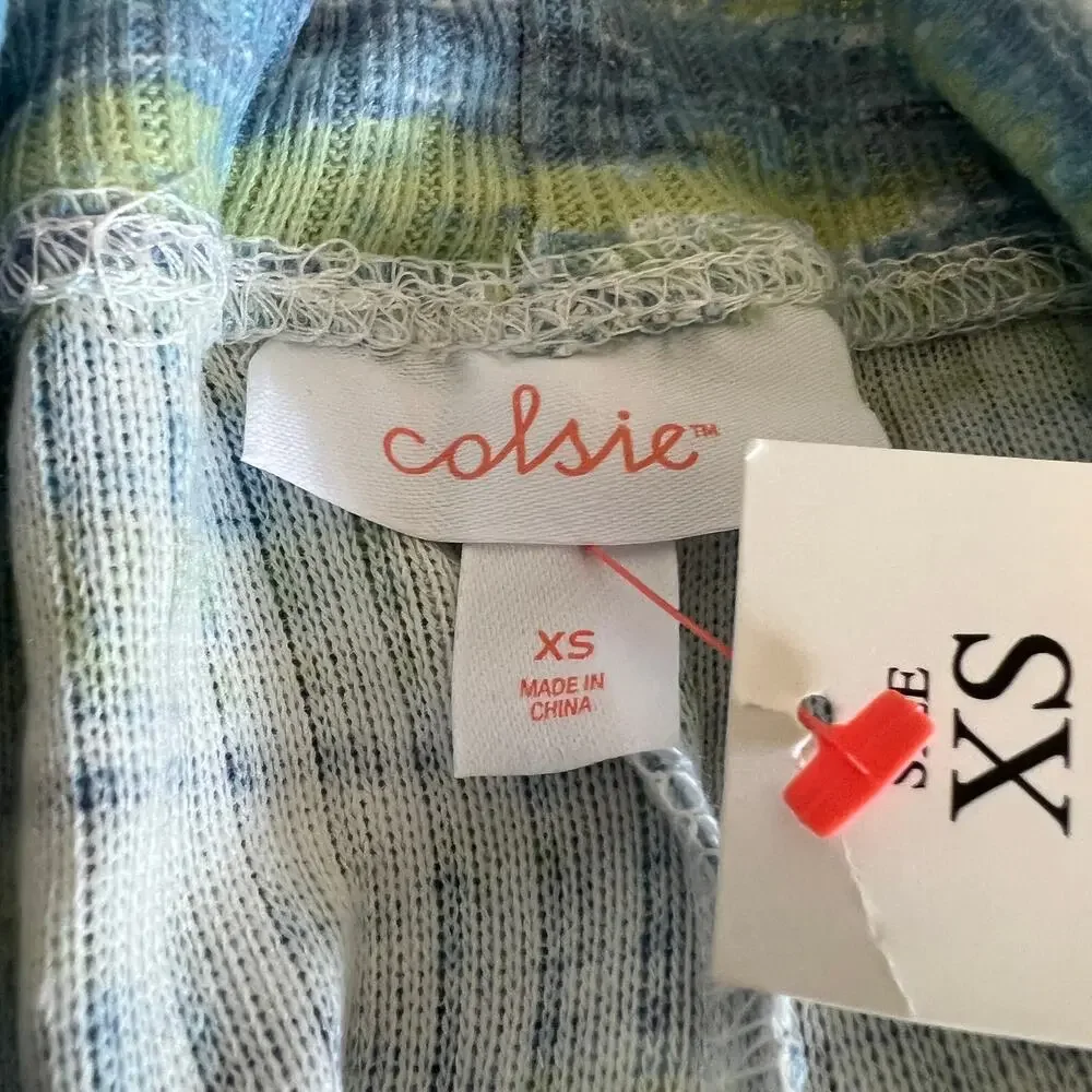 Colsie Women's Blue Space Dye Tank and Shorts Pajama Set - Size XS - NWT